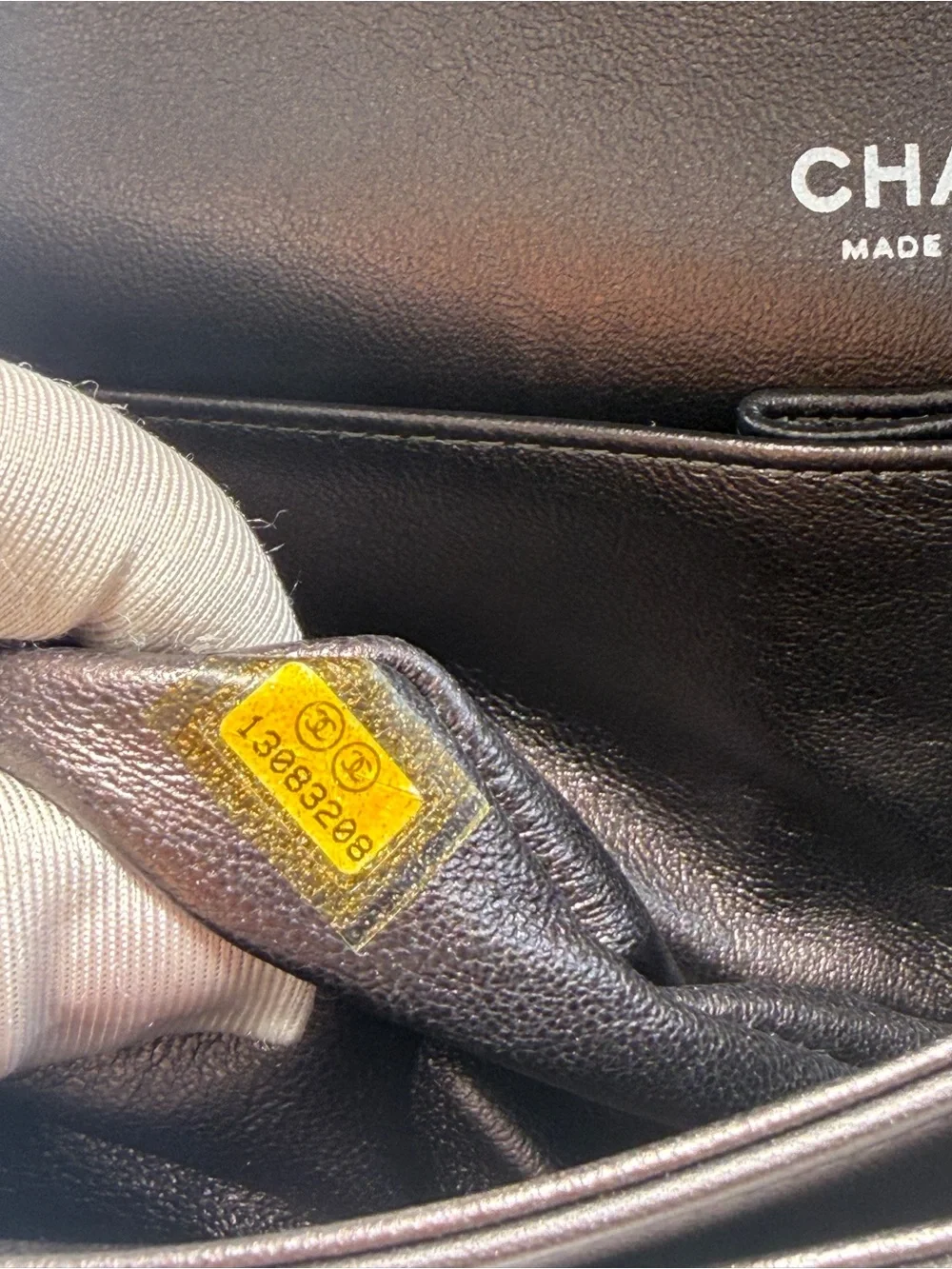 CHANEL Quilted Double Flap Shoulder Bag in Gray